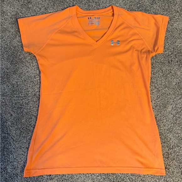 Under Armour Tops - Under Armour Women's Bright Orange V-Neck Tee